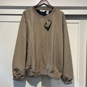 Orvis Men's XXL Crewneck Golf Pullover anti-uv/moisture wicking- beige NWT